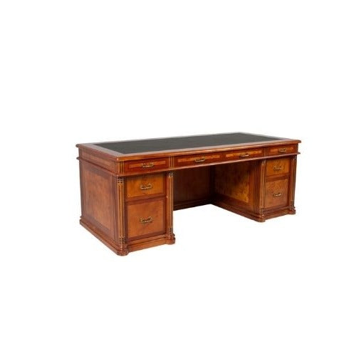 78"W Cherry Executive Desk