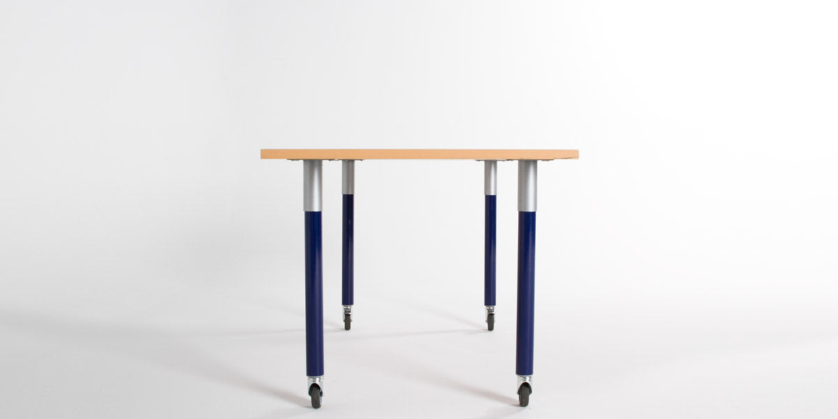 63"W Maple Table Desk on Casters