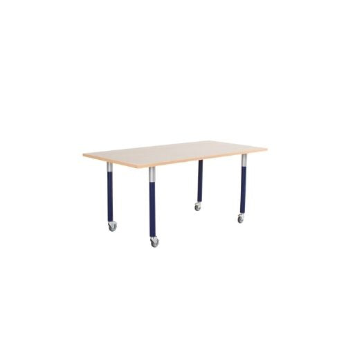 63"W Maple Table Desk on Casters