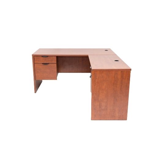 60" x 60" Cherry L-Shaped Desk