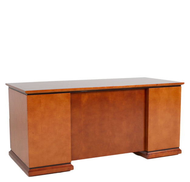 66" Cherry Double Pedestal Desk