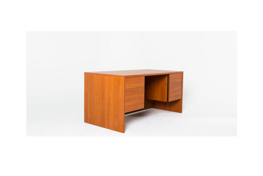 60"W Cognac Double Ped Desk