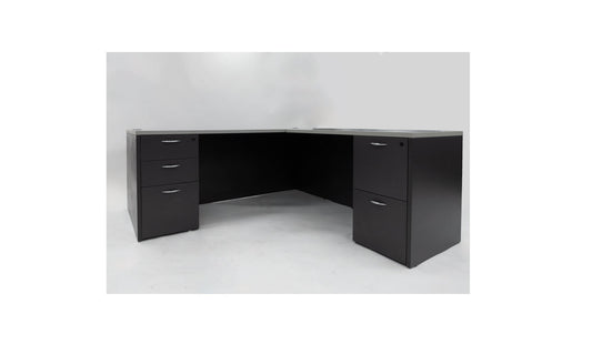 72" x 84" L-Shaped Desk - Grey