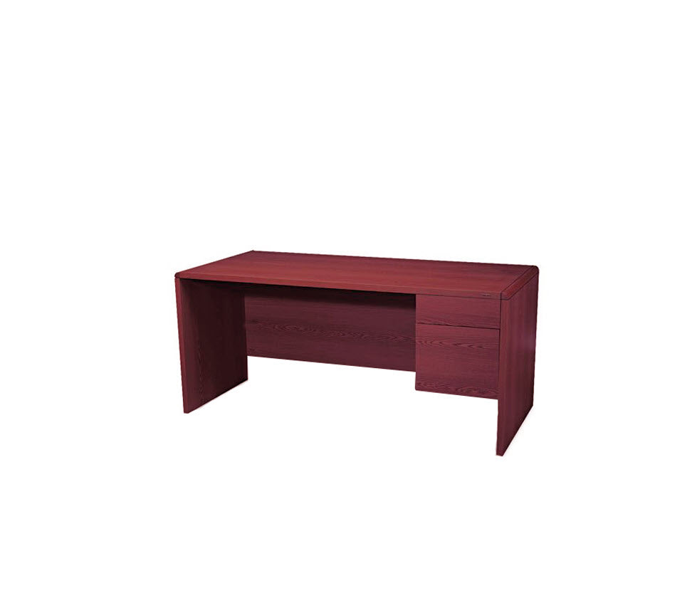 45"W Mahogany Laminate Desk