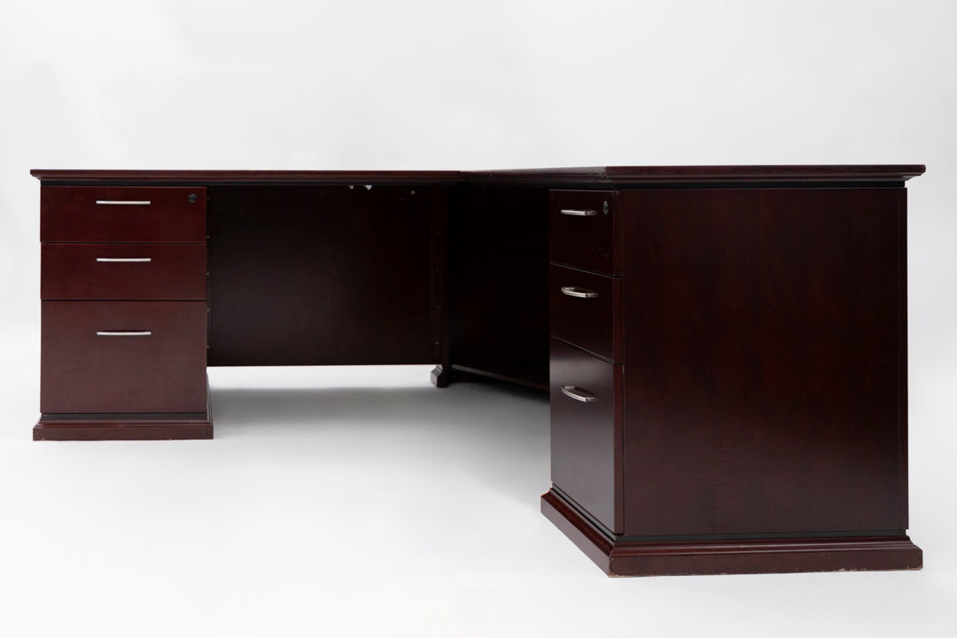 Mahogany L-Shaped Desk