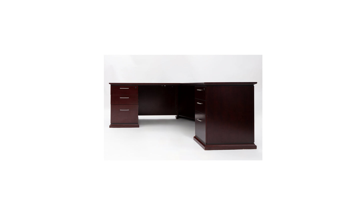 Mahogany L-Shaped Desk