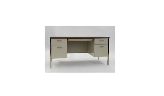 60" Double Ped Desk - Putty