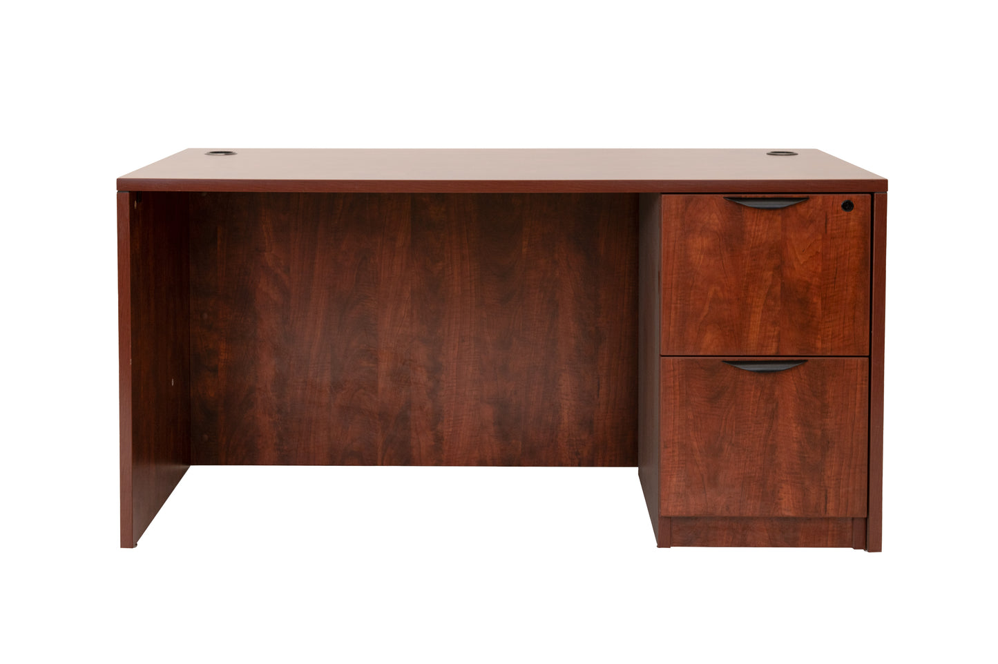 60" Single Pedestal Desk ( Right ) - Cherry