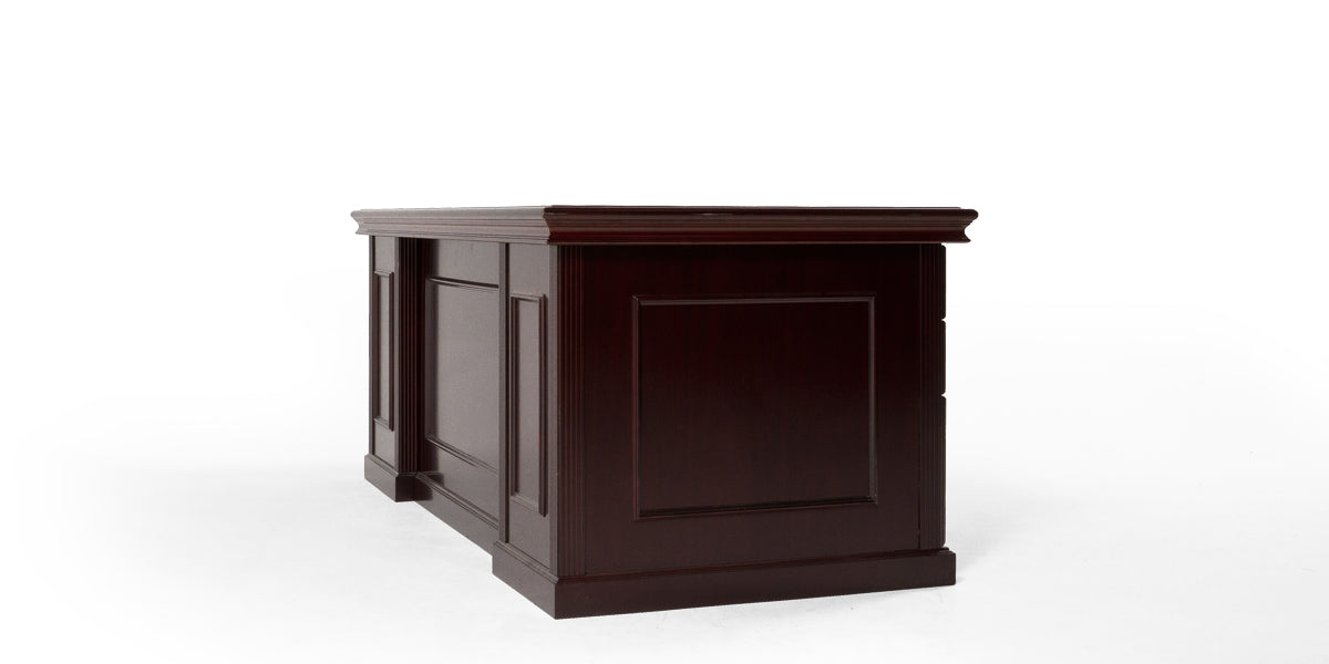 72" Dark Cherry Double Pedestal Desk