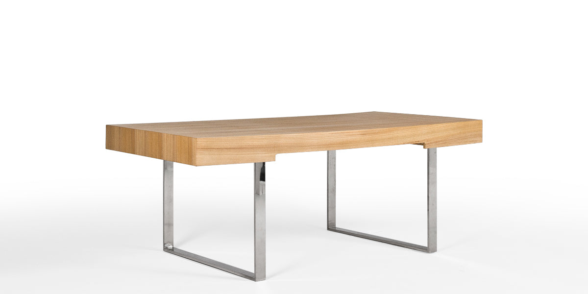 74.75"W Modern Desk in Natural Wood