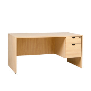 60" Maple Right Pedestal Desk