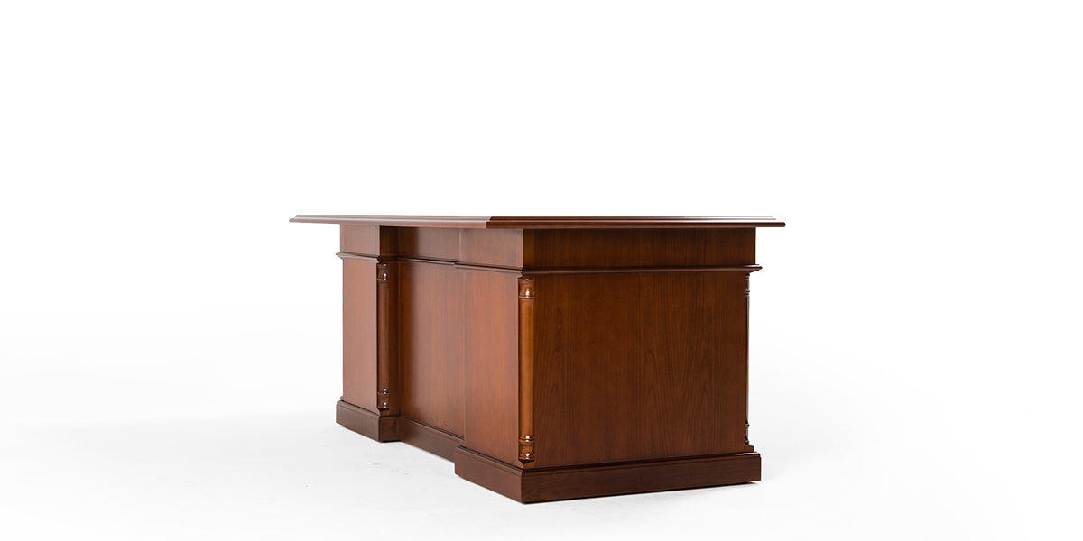 72" Medium Cherry Desk with Overhang