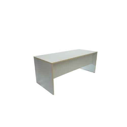 72"W White Shell Desk