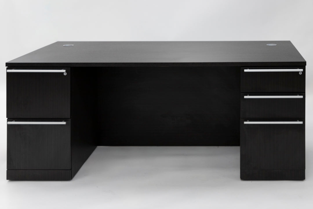 72" Double Ped Desk with Overhang