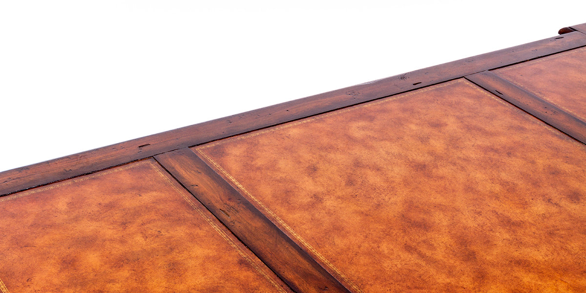 74" Mahogany Desk with Inlay