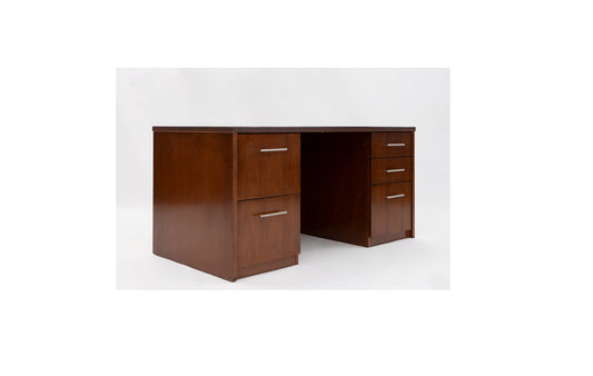 60" Double Pedestal Desk - Cherry