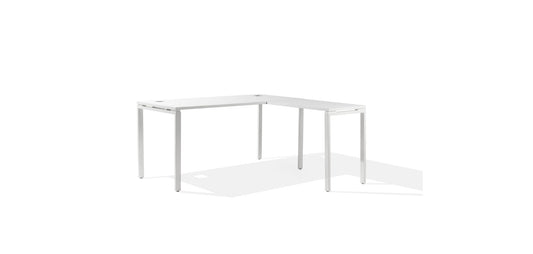 60" x 65.5" L Shaped Desk - White Laminate