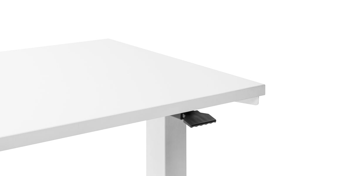 60"W White Adjustable Table Desk