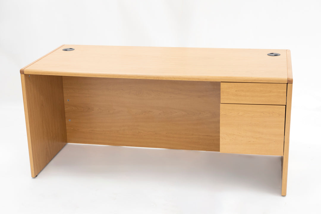 66" Single Ped Desk - Maple