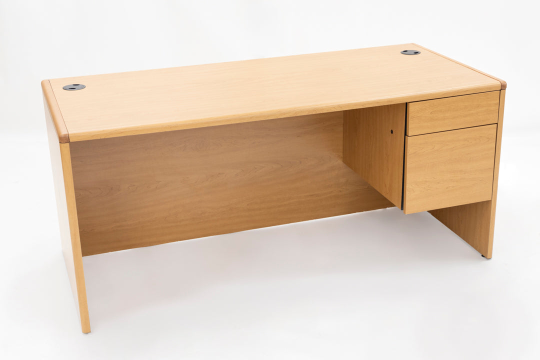 66" Single Ped Desk - Maple