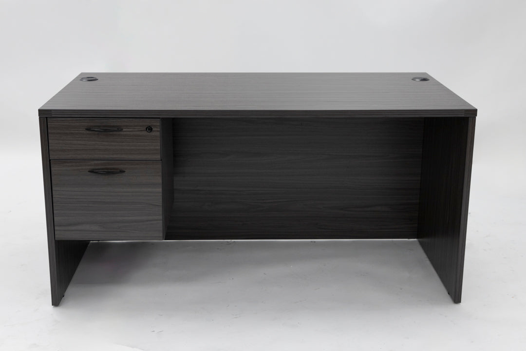 60" Single Ped Desk - Slate Grey