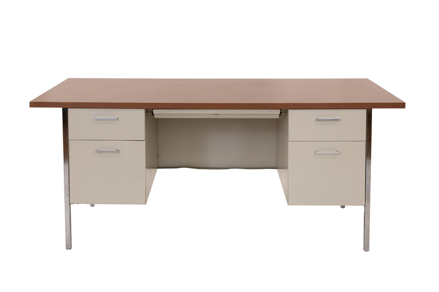 72" Putty Desk with Overhang