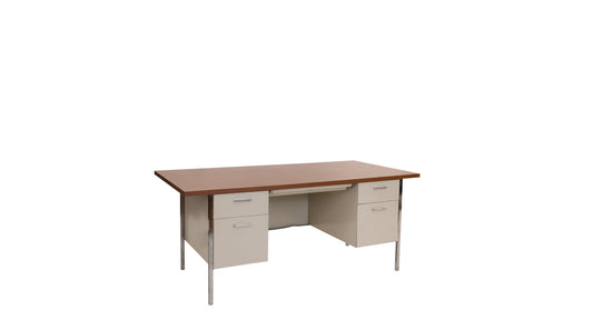 72" Putty Desk with Overhang