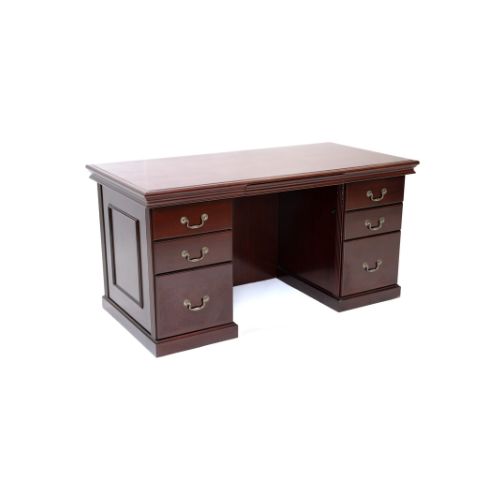 60" Double Ped Desk - Cherry