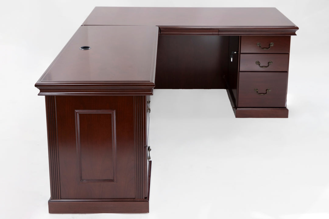 66" x 78" L-Shaped Desk - Cherry