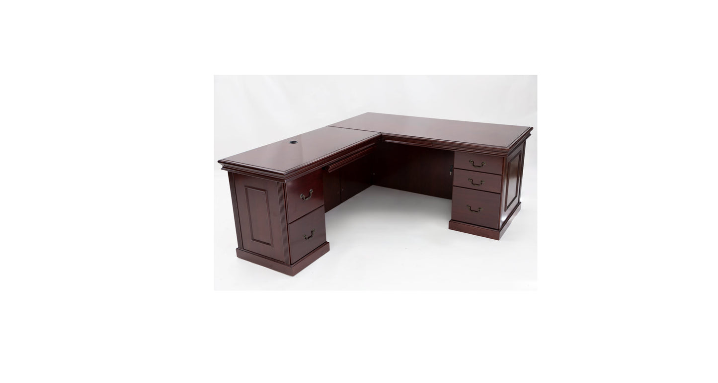 66" x 78" L-Shaped Desk - Cherry