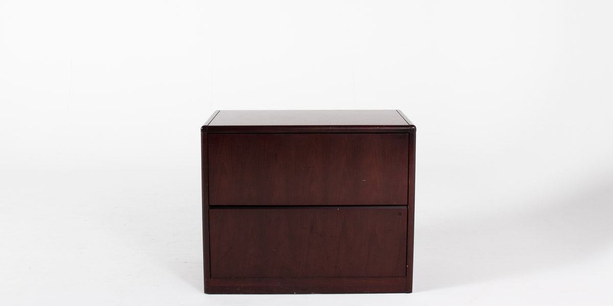 2 Drawer Lateral File in Mahogany