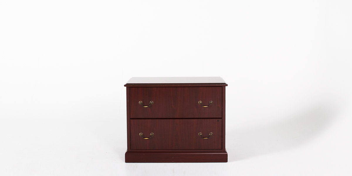 2 Drawer Lateral File- Mahogany