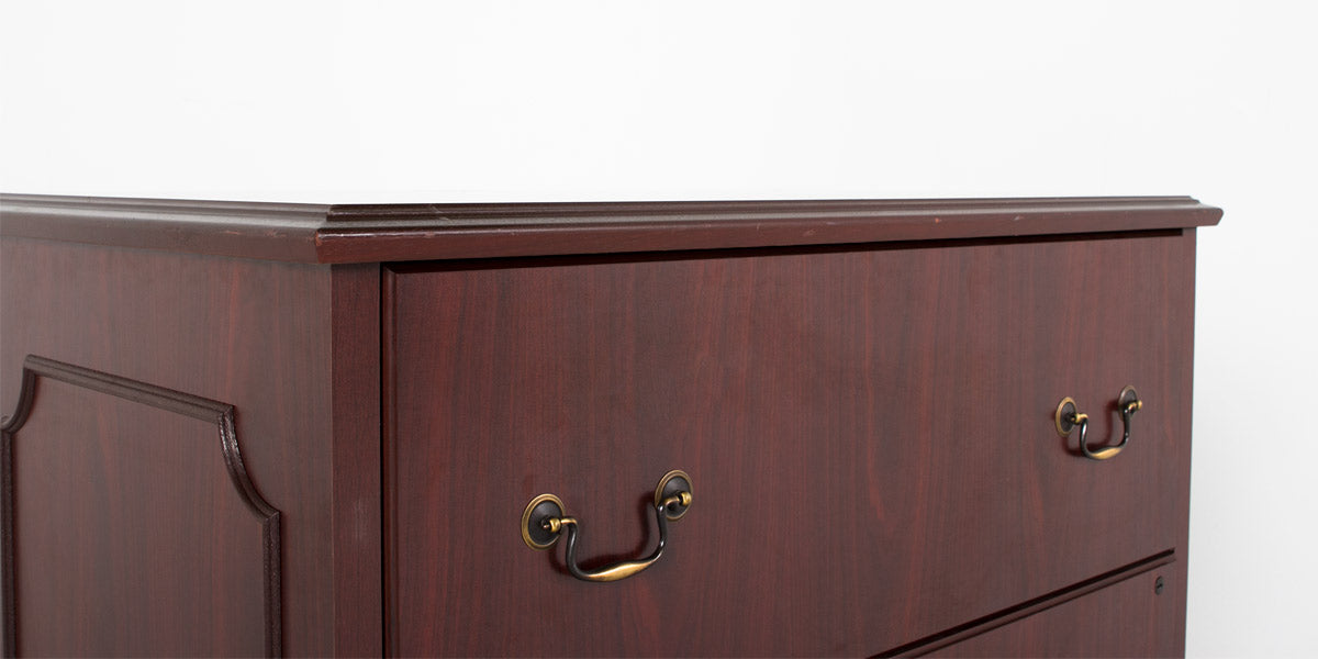 2 Drawer Lateral File- Mahogany