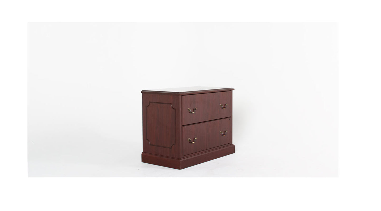 2 Drawer Lateral File- Mahogany