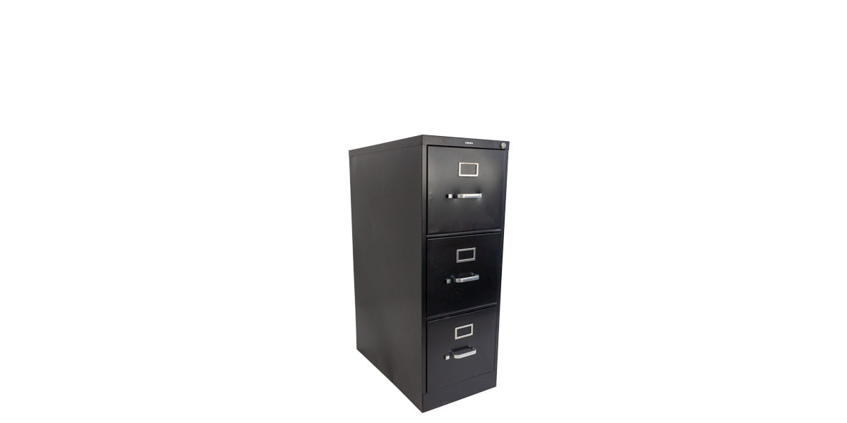 3 Drawer Vertical File in Black