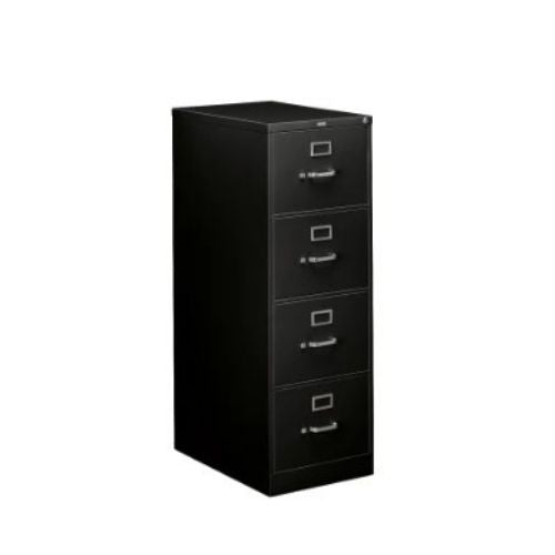 Vertical 4 Drawer Legal File- Black