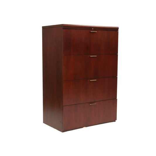 4 Drawer Lateral File- Mahogany