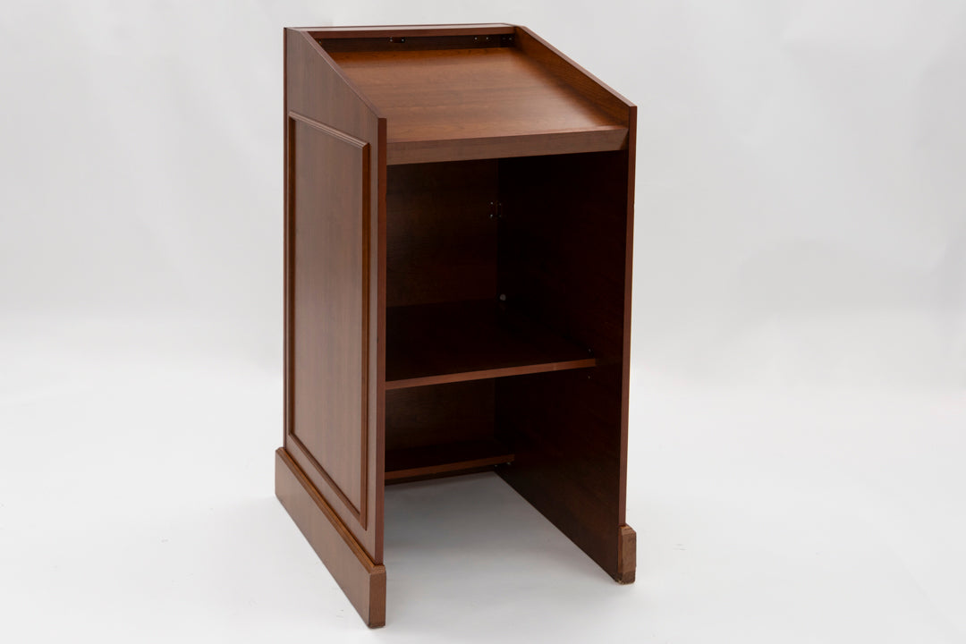 48"H Cherry Podium with Open Shelf