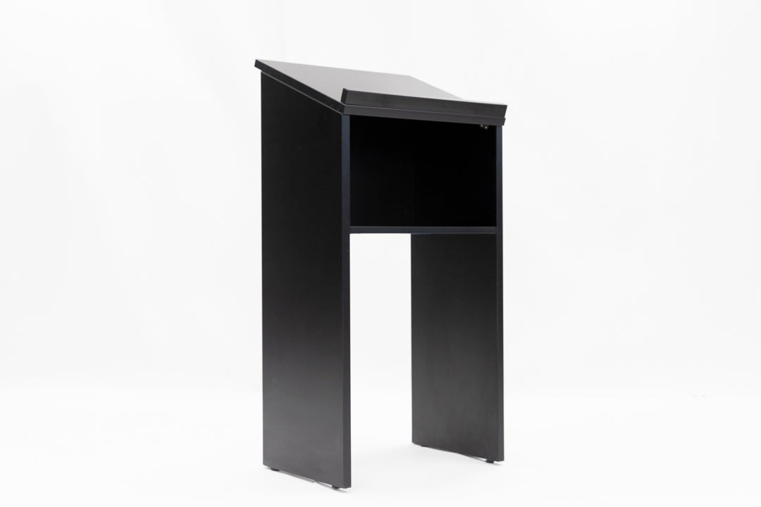 47"h Podium with Open Base - Black