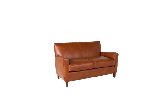 58"W Leather Loveseat