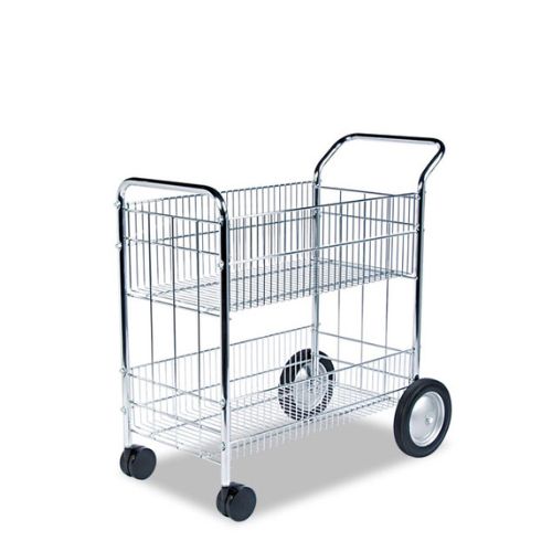 Mesh Chrome Mail Cart