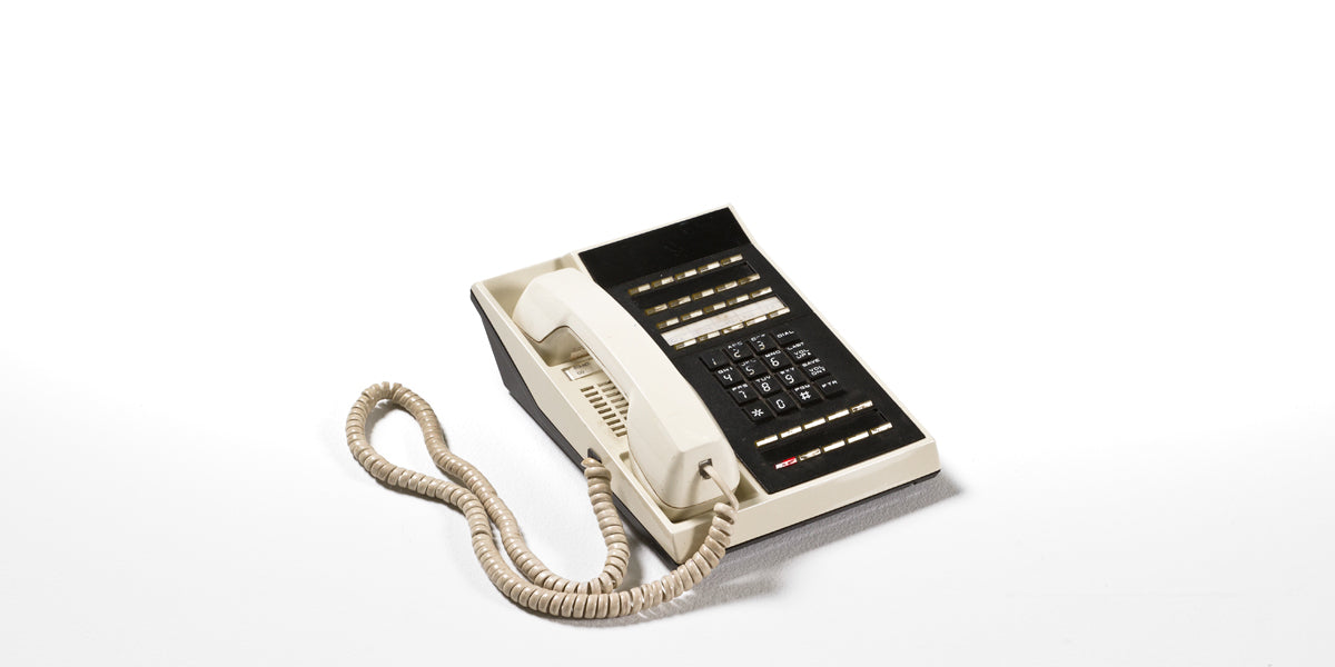 Beige Multi-Line Phone