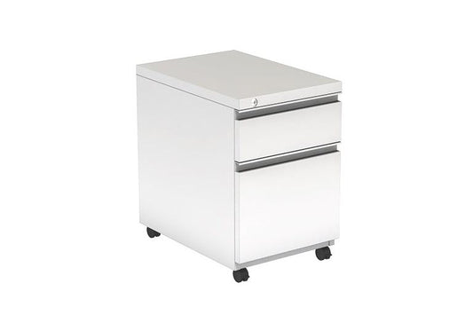 2 Drawer Mobile Ped - White