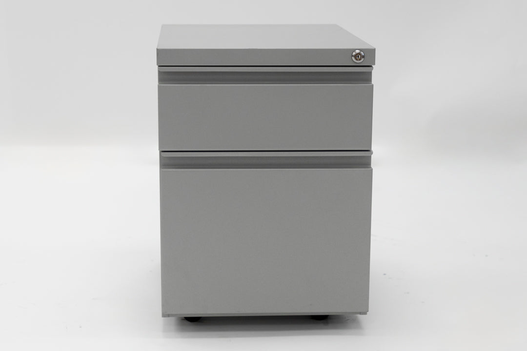 2 Drawer Mobile Ped- Grey