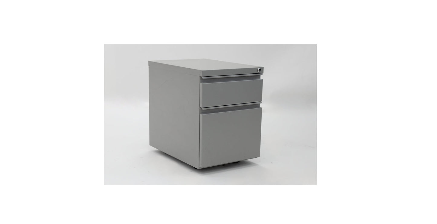 2 Drawer Mobile Ped- Grey