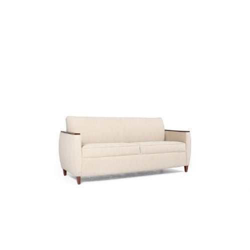 78"W Beige Fabric Sofa