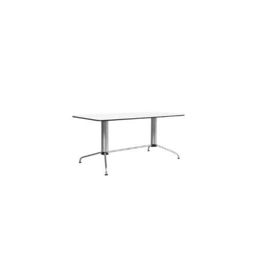 63"W White Conference Table