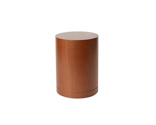 15" Round Cylinder End Table - Cherry