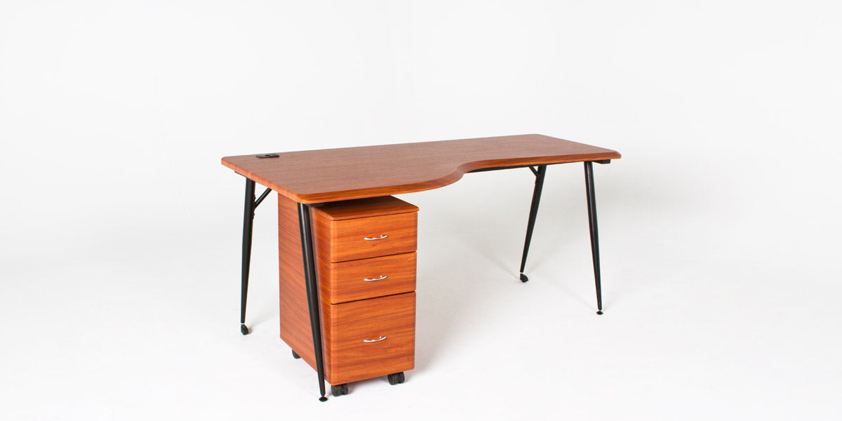 65" Cherry Table Desk- Left