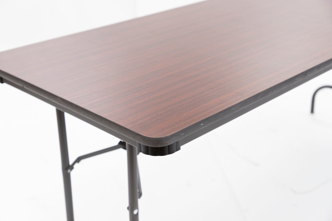 72" x 30" Folding Table - Mahogany Laminate Top